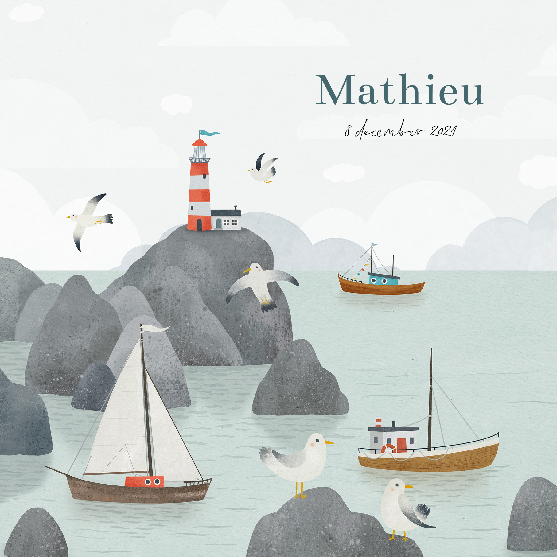 Geboortekaartje Mathieu De Moor - Pagina 1