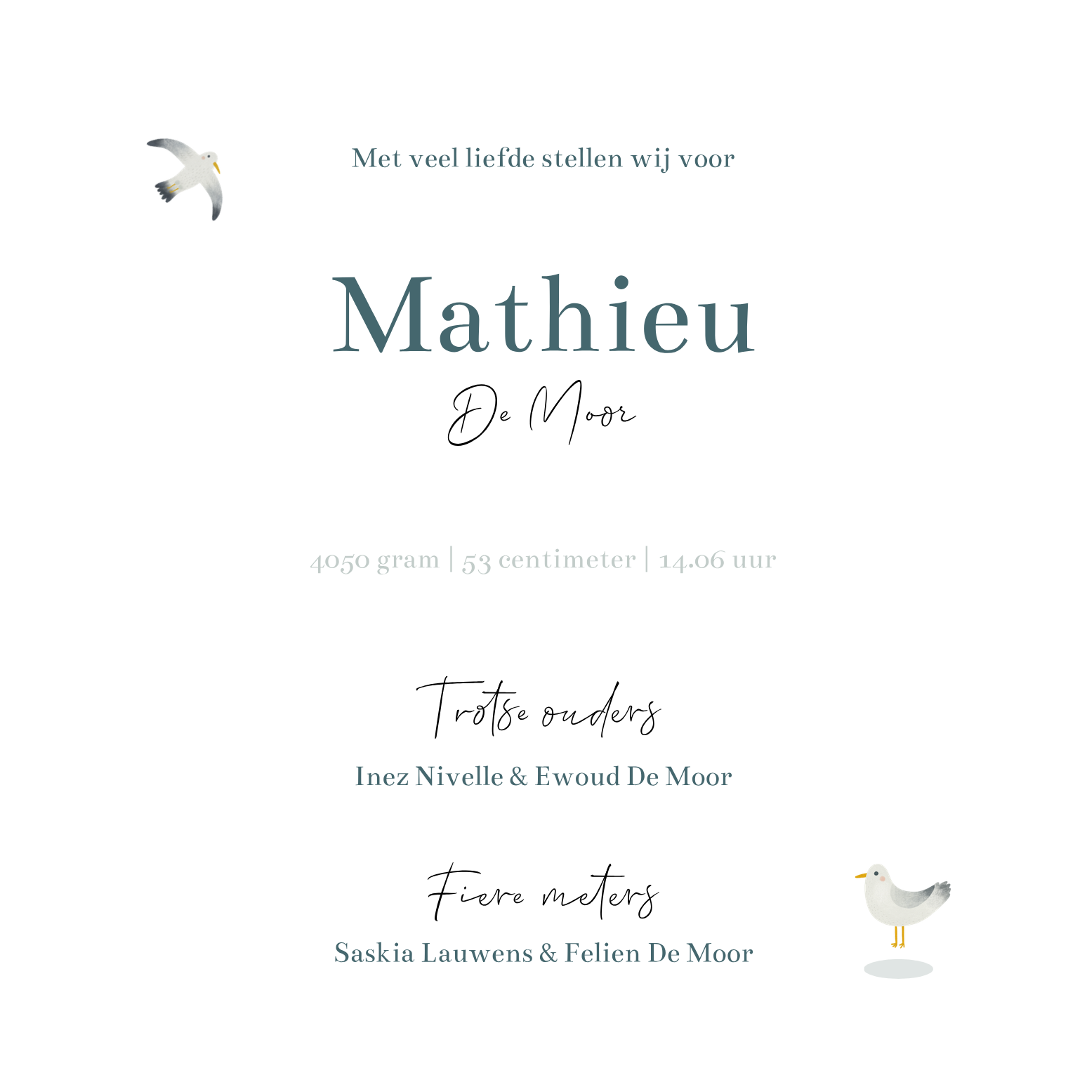 Geboortekaartje Mathieu De Moor - Pagina 3